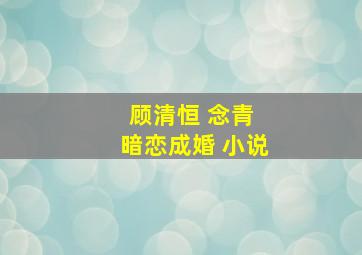 顾清恒 念青 暗恋成婚 小说